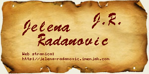 Jelena Radanović vizit kartica